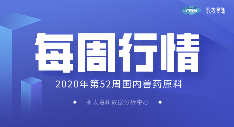 2020年第52周国内兽药原料行情分析